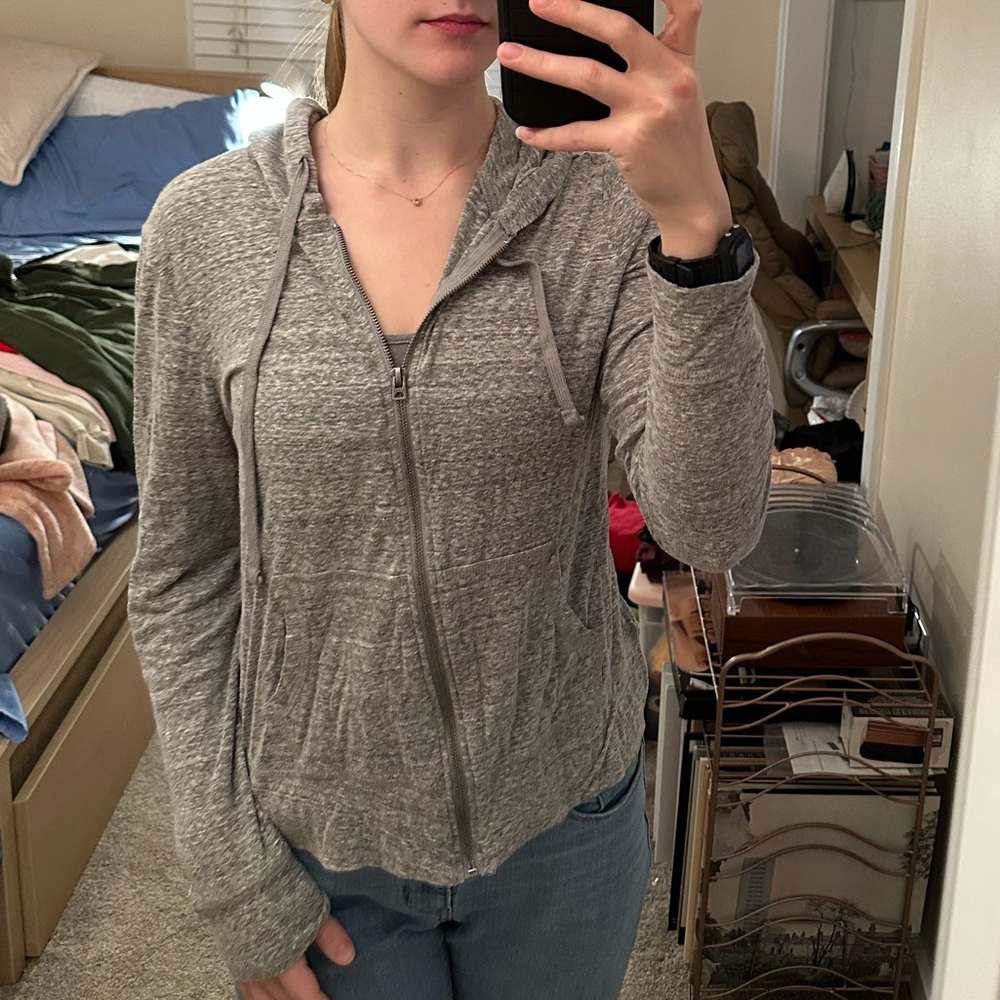 aeropostale gray zip up